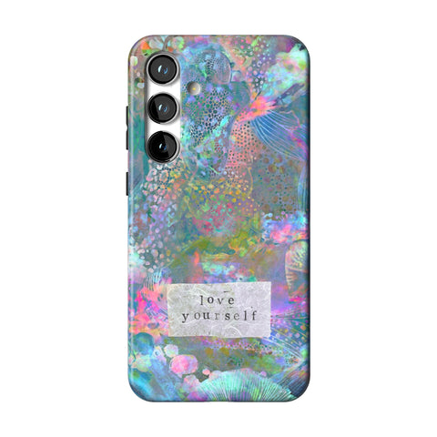 Love Yourself Pastel Abstract Art Tough Phone Case for Galaxy S24 Plus