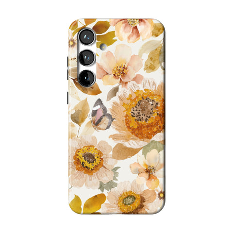 Rustic Boho Floral Tough Phone Case for Galaxy S24 Plus
