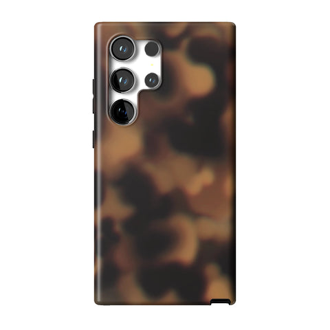 Classic Tortoise Shell Print Tough Phone Case for Galaxy S24 Ultra