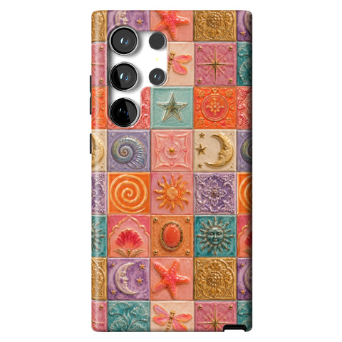 Nautical Whimsy Tiles Tough Phone Case for Galaxy S24 Ultra