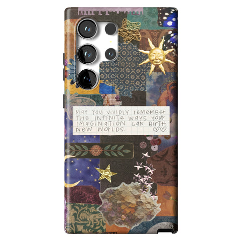 Whimsy Quote Collage Tough Phone Case for Galaxy S24 Ultra