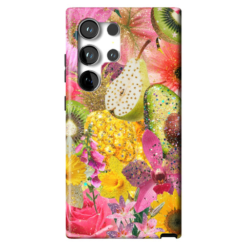 Tropical Fruit Floral Tough Phone Case for Galaxy S24 Ultra