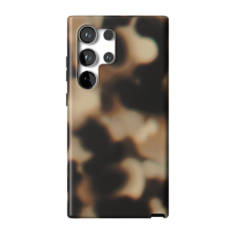 Creamy Tortoise Shell Tough Phone Case for Galaxy S24 Ultra