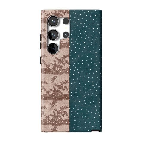 Lace & Tiny Dots Split Tough Phone Case for Galaxy S24 Ultra
