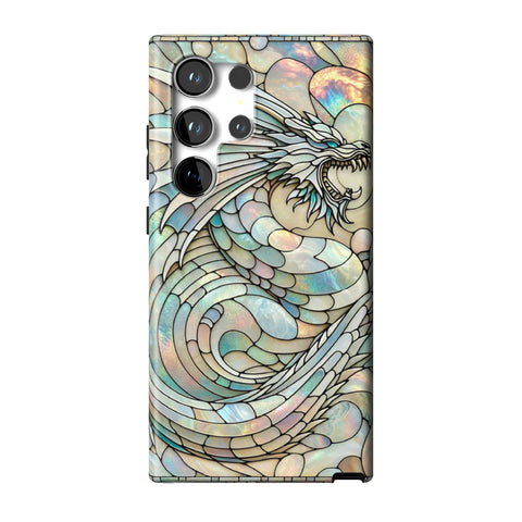 Year of the Dragon Stained Glass Illusion Tough Phone Case for Galaxy S24 Ultra