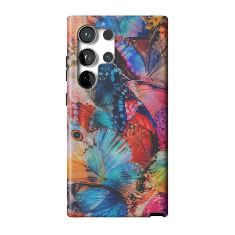 Colorful Butterfly Moth Wings Tough Phone Case for Galaxy S24 Ultra