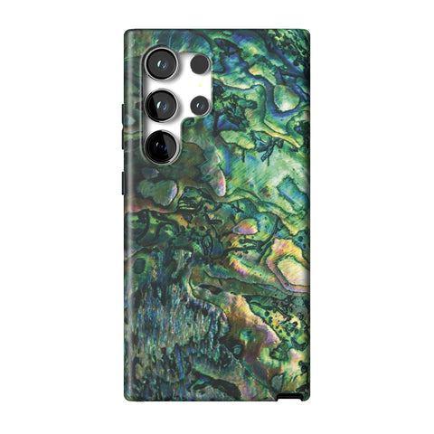 Green Abalone Shell Tough Phone Case for Galaxy S24 Ultra