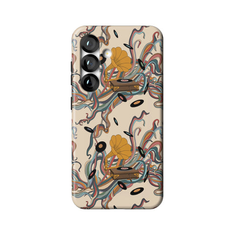 Art Nouveau Vinyl Record Player Tough Phone Case for Galaxy S25