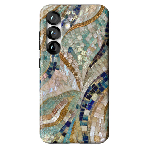 Sea Goddess Mosaic Print Tough Phone Case for Galaxy S25