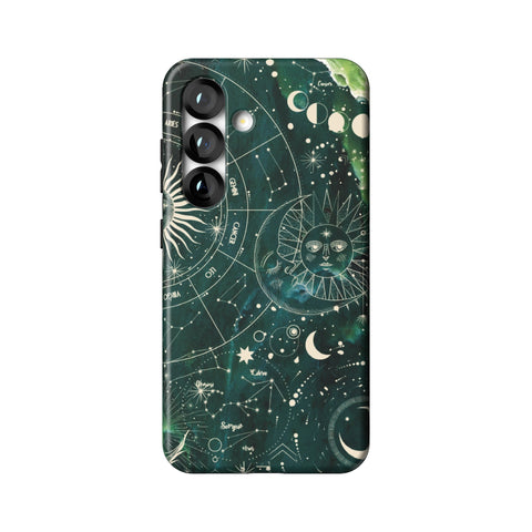 Green Marble Zodiac Tough Phone Case for Galaxy S25