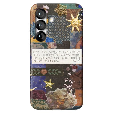 Whimsy Quote Collage Tough Phone Case for Galaxy S25