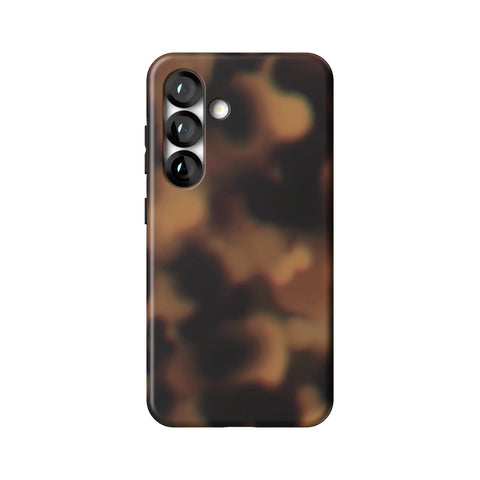 Classic Tortoise Shell Print Tough Phone Case for Galaxy S25