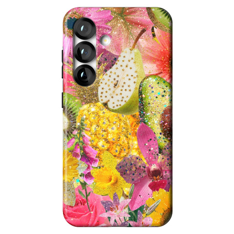 Tropical Fruit Floral Tough Phone Case for Galaxy S25