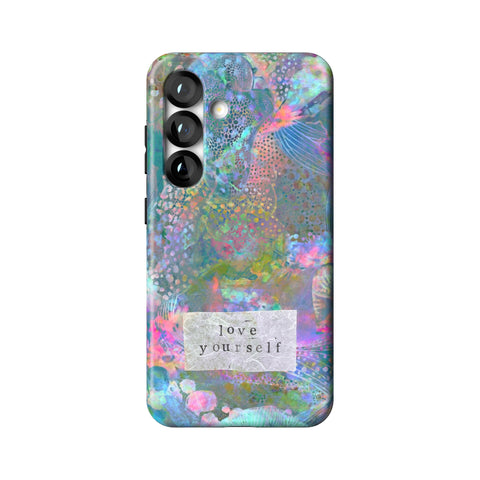 Love Yourself Pastel Abstract Art Tough Phone Case for Galaxy S25