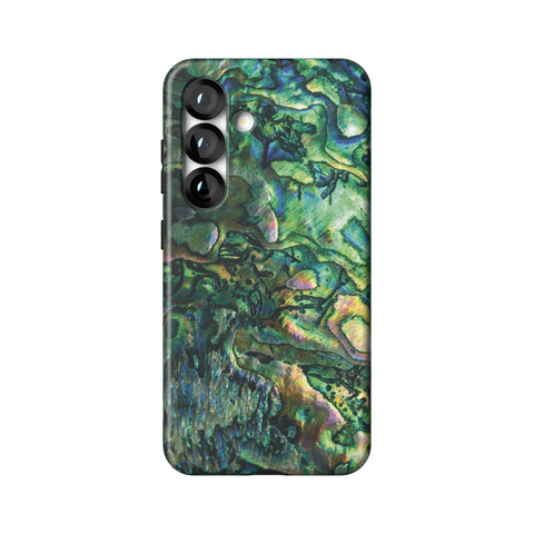 Green Abalone Shell Tough Phone Case for Galaxy S25