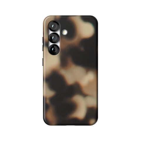 Creamy Tortoise Shell Tough Phone Case for Galaxy S25