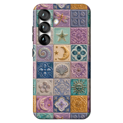Mermaid Whimsy Tiles Tough Phone Case for Galaxy S25