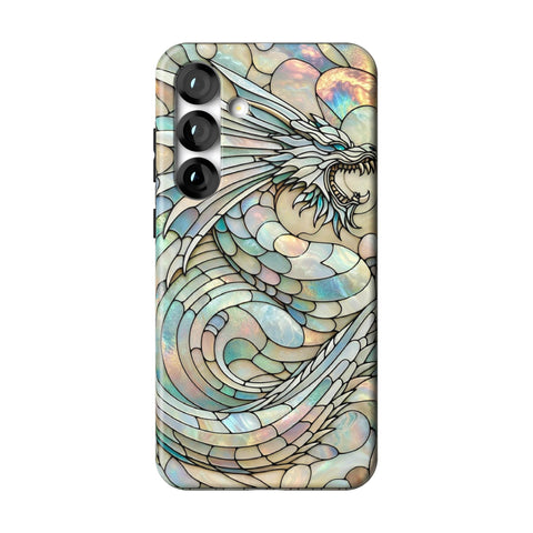 Year of the Dragon Stained Glass Illusion Tough Phone Case for Galaxy S25 Plus