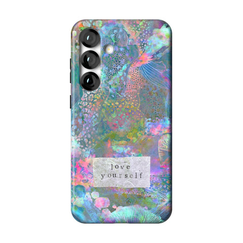 Love Yourself Pastel Abstract Art Tough Phone Case for Galaxy S25 Plus