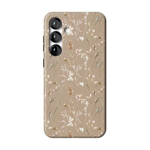 Boho Floral Tough Phone Case for Galaxy S25 Plus