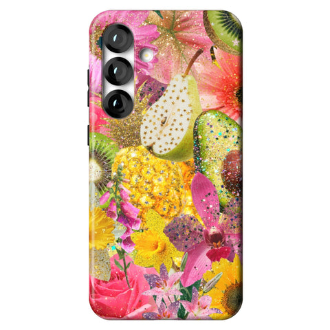Tropical Fruit Floral Tough Phone Case for Galaxy S25 Plus