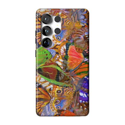 Trippy Butterfly Wings Tough Phone Case for Galaxy S25 Ultra