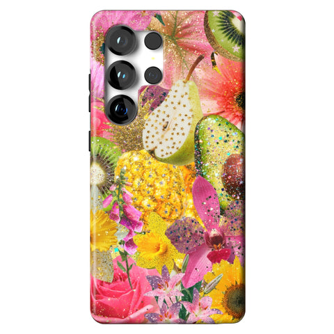 Tropical Fruit Floral Tough Phone Case for Galaxy S25 Ultra