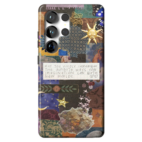 Whimsy Quote Collage Tough Phone Case for Galaxy S25 Ultra