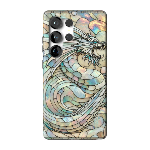 Year of the Dragon Stained Glass Illusion Tough Phone Case for Galaxy S25 Ultra