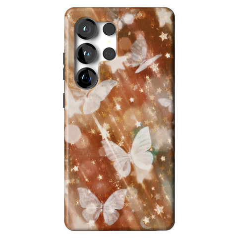 Terracotta Butterfly Tough Phone Case for Galaxy S25 Ultra