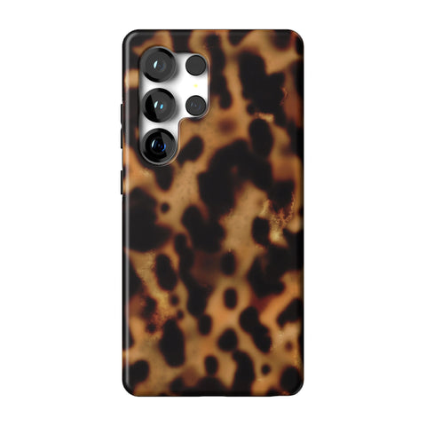 Grunge Tortoise Shell Print Tough Phone Case for Galaxy S25 Ultra