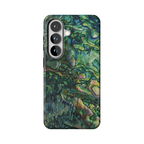 Green Abalone Shell Tough Phone Case for Galaxy S26