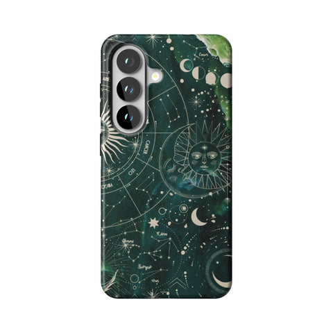 Green Marble Zodiac Tough Phone Case for Galaxy S26