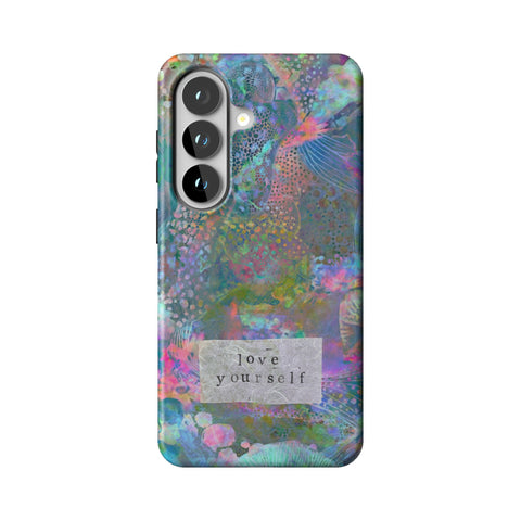 Love Yourself Pastel Abstract Art Tough Phone Case for Galaxy S26