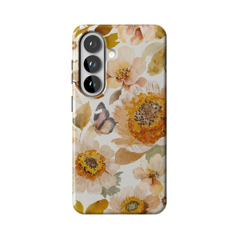 Rustic Boho Floral Tough Phone Case for Galaxy S26