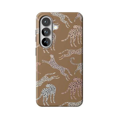 Trendy Cheetah Print Tough Phone Case for Galaxy S26