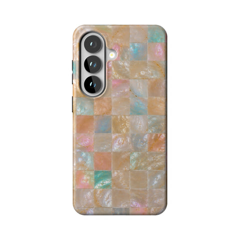 Peach Sorbet Tile Print Tough Phone Case for Galaxy S26