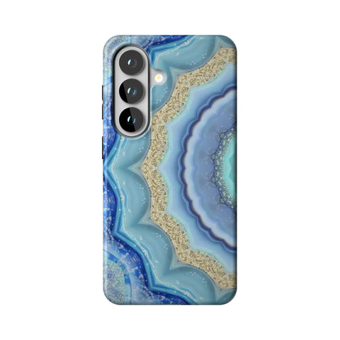 Blue Boho Tie Dye Tough Phone Case for Galaxy S26