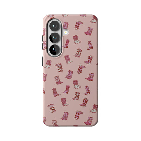 Pink Cowgirl Boots Tough Phone Case for Galaxy S26