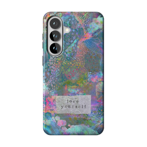 Love Yourself Pastel Abstract Art Tough Phone Case for Galaxy S26 Plus