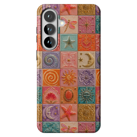 Nautical Whimsy Tiles Tough Phone Case for Galaxy S26 Plus