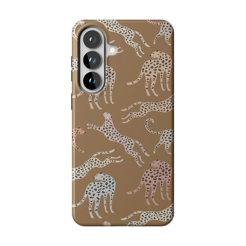 Trendy Cheetah Print Tough Phone Case for Galaxy S26 Plus