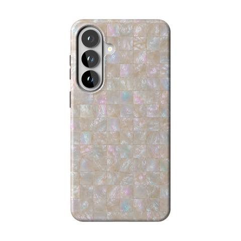 Opal Mother of Pearl Tile Print Tough Phone Case for Galaxy S26 Plus