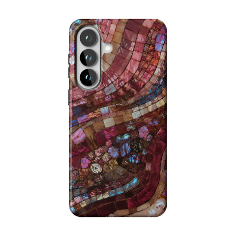 Garnet Stained Glass Print Tough Phone Case for Galaxy S26 Plus