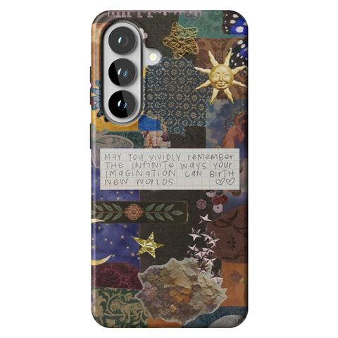 Whimsy Quote Collage Tough Phone Case for Galaxy S26 Plus