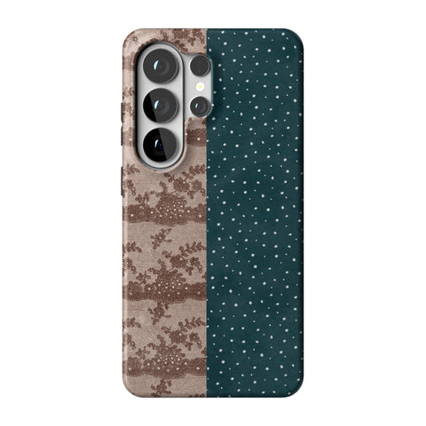 Lace & Tiny Dots Split Tough Phone Case for Galaxy S26 Ultra