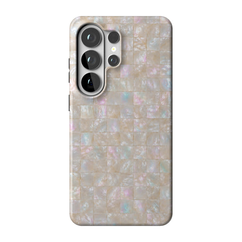 Opal Mother of Pearl Tile Print Tough Phone Case for Galaxy S26 Ultra