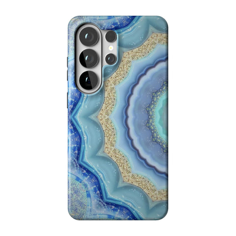 Blue Boho Tie Dye Tough Phone Case for Galaxy S26 Ultra