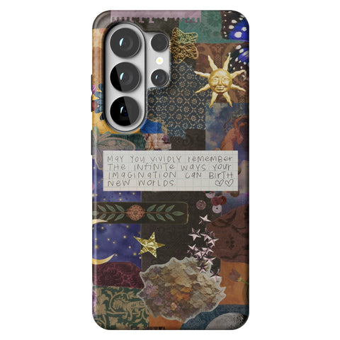 Whimsy Quote Collage Tough Phone Case for Galaxy S26 Ultra