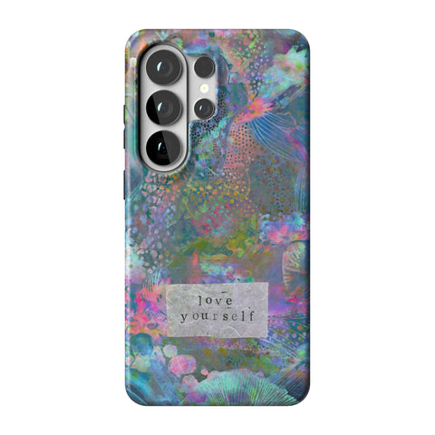 Love Yourself Pastel Abstract Art Tough Phone Case for Galaxy S26 Ultra